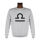 Women's or Men's Sweatshirt - Libra astrological sign, Ash Heater 