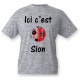 Men's or Women's Valais soccer T-Shirt - Ici c'est Sion, Ash Heater