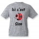 T-Shirt football valaisan - Ici c'est Sion - pour femme ou homme, Ash Heater