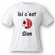 Walliser Fussball T-Shirt - Ici c'est Sion - für Frauen oder Herren, White