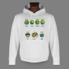 Donna o Uomo Sweat bianco a cappuccio - Alien Smiley - La settimana lavorativa
