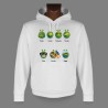 Women's or Men's Hooded Funny Sweat - Alien Smiley -  - The working week