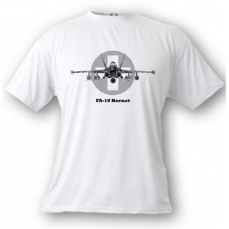 Kampfflugzeug Kinder T-shirt - Swiss FA-18 Hornet, White