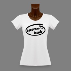 T-Shirt humoristique dame slim moulant - Lausannoise Inside