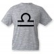 Donna o Uomo Segno Zodiacale T-shirt - Libra, Ash Heater