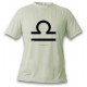 Women's or Men's astrological sign T-shirt - Libra, November White