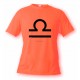 T-Shirt - Sternbild Waage - für Herren oder Frauen, Safety Orange