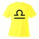 Women's or Men's astrological sign T-shirt - Libra, Safety Yellow