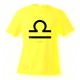 Donna o Uomo Segno Zodiacale T-shirt - Libra, Safety Yellow