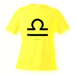 Donna o Uomo Segno Zodiacale T-shirt - Libra, Safety Yellow