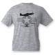 Aircraft Kids T-shirt -P-51 Mustang, Ash Heater