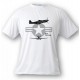 Kampfflugzeug Kinder T-shirt - P-51 Mustang, White