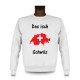 Frauen oder Herren Sweatshirt - Das isch Schwiiz - Map 3D, White