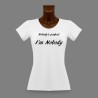 Frauen funny Slim T-shirt -  Nobody's perfect