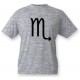 Women's or Men's astrological sign T-shirt - Scorpio, Ash Heater