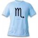 Women's or Men's astrological sign T-shirt - Scorpio, Blizzard Blue