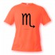 T-Shirt - Sternbild Skorpion - für Herren oder Frauen, Safety Orange