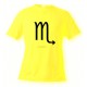 Women's or Men's astrological sign T-shirt - Scorpio, Safety Yellow
