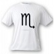 Women's or Men's astrological sign T-shirt - Scorpio, White