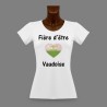 Frauen Slim T-shirt -  Fière d'être Vaudoise