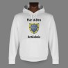 Sweat bianco a cappuccio - Fier d'être Ardéchois