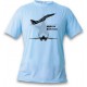 Women's or Men's Fighter Aircraft T-shirt  - MiG-29 Fulcrum, Blizzard Blue