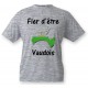 Men's or Women's T-Shirt - Fier d'être Vaudois, Ash Heater