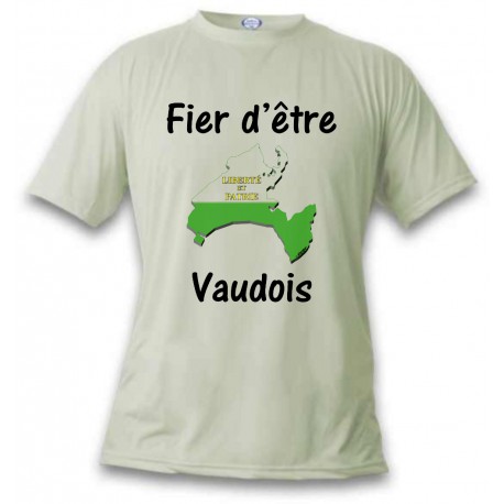 T-Shirt - Fier d'être Vaudois - für Frauen oder Herren, November White