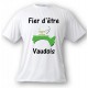 Men's or Women's T-Shirt - Fier d'être Vaudois, White