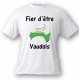 T-Shirt - Fier d'être Vaudois - für Frauen oder Herren, White