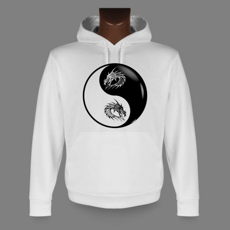 Kapuzen-Sweatshirt - Yin-Yang - Tribal Drache Kopf