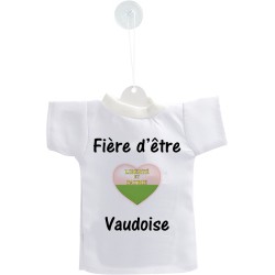 Mini T-shirt - Fière d'être Vaudoise - pour votre voiture
