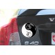 Testa di Gatto tribale ☯ Yin-Yang ☯ Sticker Adesivo umoristico per automobile, notebook o smartphone
