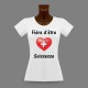Frauen Slim T-shirt -  Fière d'être Suissesse