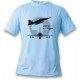 Women's or Men's Fighter Aircraft T-shirt  - Swiss F-5 Tiger, Blizzard Blue