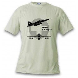 Women's or Men's Fighter Aircraft T-shirt  - Swiss F-5 Tiger, November White