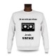 Herren Sweatshirt - Vintage Audiokassette, White