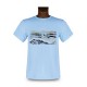 T-Shirt "Over the Mountains", Blizzard Blue