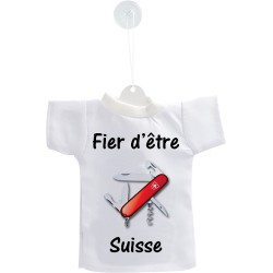 Mini T-shirt - Fier d'être Suisse - couteau militaire suisse - pour votre voiture