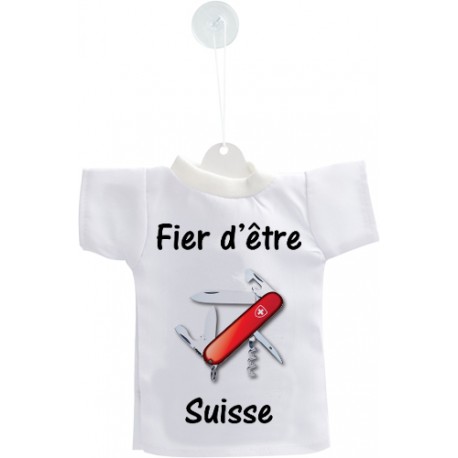 Mini T-Shirt - Fier d'être Suisse - Schweizer Armee Sackmesser- Autodekoration