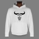 Sweatshirt blanc à capuche - The little Big Horn