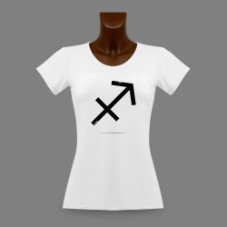 T-Shirt moulant - signe astrologique Sagittaire - pour dame