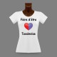 T-Shirt slim moulant pour femme - Fière d'être Tessinoise - coeur Tessinois