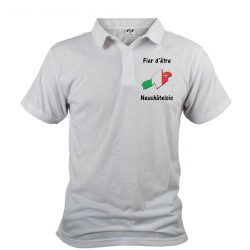 Herren Polo - Fier d'être Neuchâtelois, Vorne