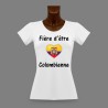 Women's slinky T-Shirt - Fière d'être Colombienne - Colombian heart
