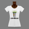 Frauen Slim T-shirt -  Stop Nuclear
