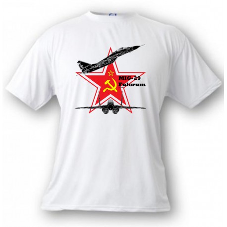 Donna o Uomo T-Shirt - aereo da caccia - MiG-29 Fulcrum - versione colore, White