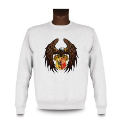 Uomo Sweatshirt - Aquila Ginevra, White