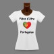 Donna slim T-shirt - Fière d'être Portugaise - cuore portoghese