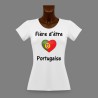 Donna slim T-shirt - Fière d'être Portugaise - cuore portoghese